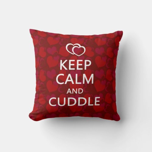 Keep Calm and Cuddle Throw Pillow