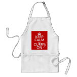 Keep Calm And Curry On Adult Apron at Zazzle