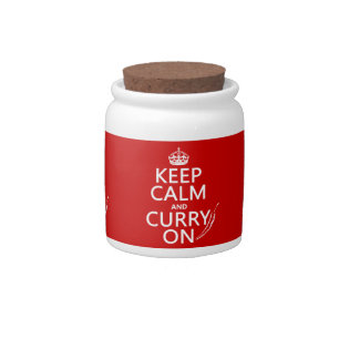 Keep Calm and Curry On Candy Jar