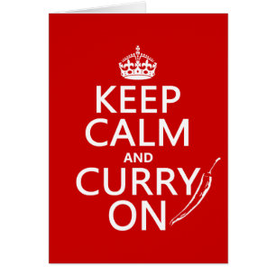 Keep Calm and Curry On Cards