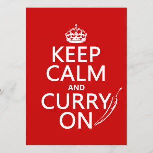 Keep Calm and Curry On Invitation