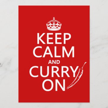 Keep Calm and Curry On Invitation