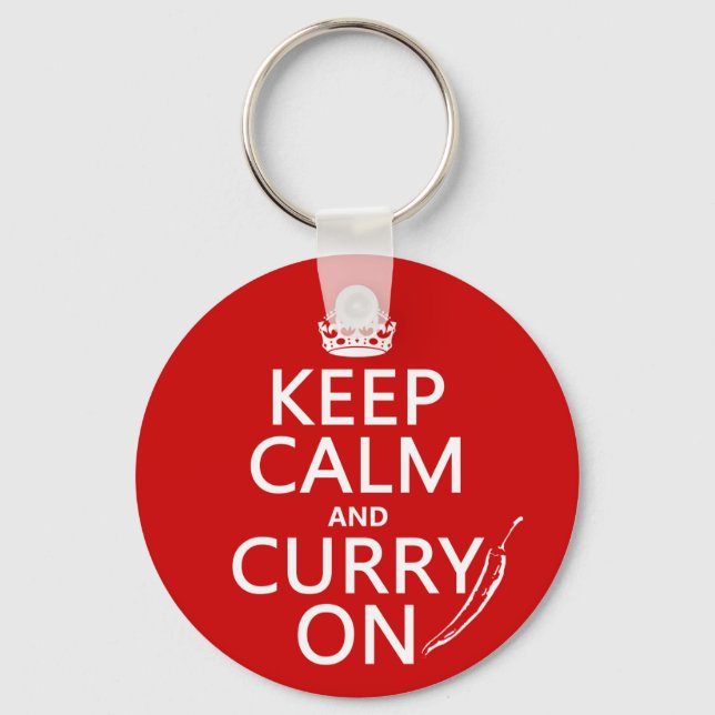 Keep Calm and Curry On Keychain (Front)