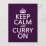 Keep Calm and Curry On Postcard