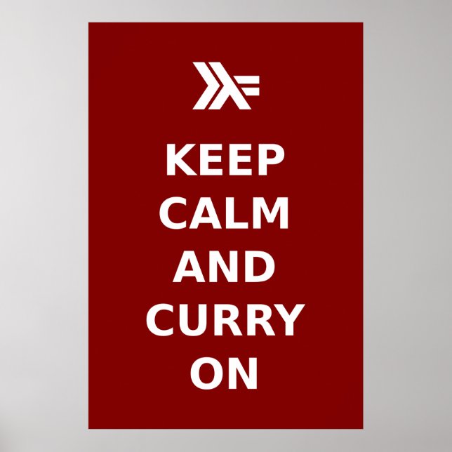 Keep Calm and Curry On Poster (Front)