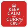 Keep Calm and Curry On Square Sticker