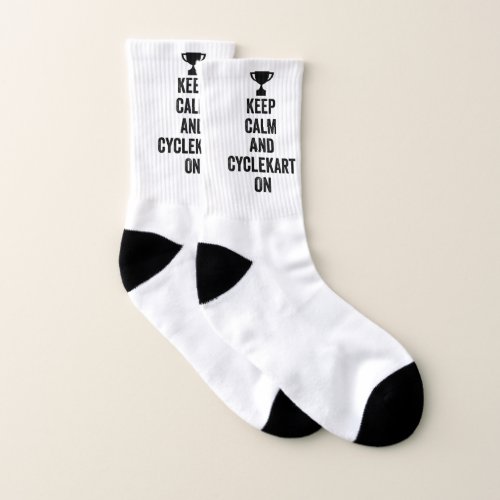 Keep Calm and Cyclekart On Socks