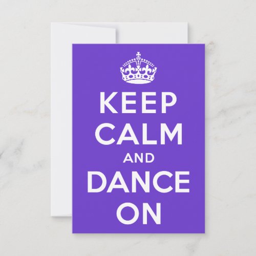 Keep Calm and Dance On Personalized Announcements