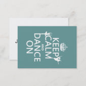 Keep Calm and Dance On (ballet) (all colors) Business Card (Front/Back)