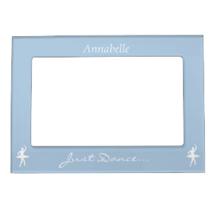 Keep Calm and Dance On Light Blue Magnetic Frame
