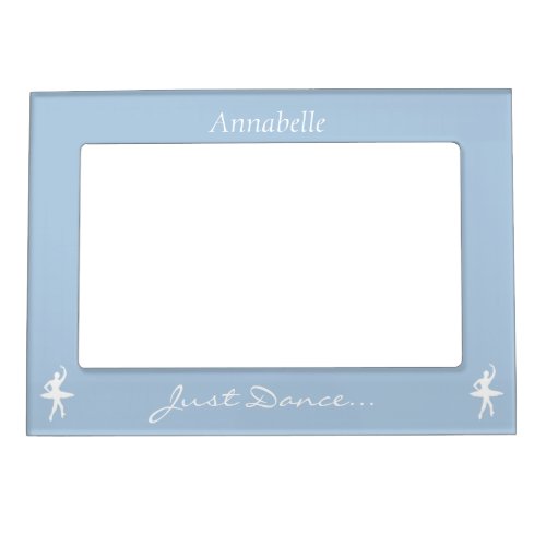 Keep Calm and Dance On Light Blue Magnetic Frame