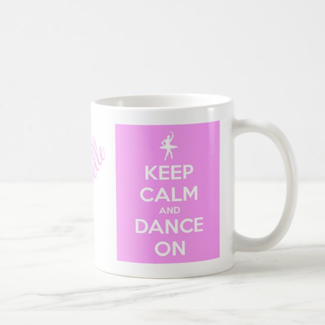 Keep Calm and Dance On Pink Classic Mug (Right)