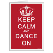 Keep Calm and Dance On (Red) (Front)