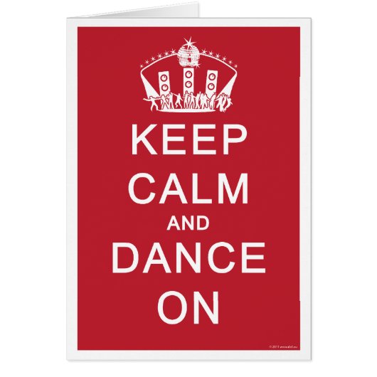 Keep Calm and Dance On (Red) Cards (Front)