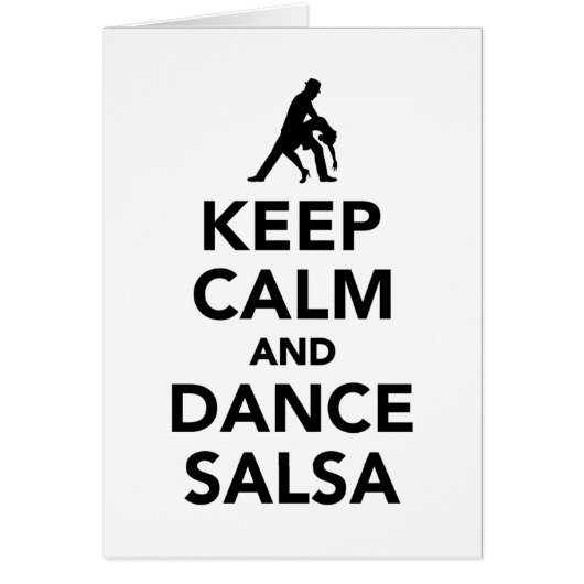 Keep calm and dance Salsa Cards (Front)