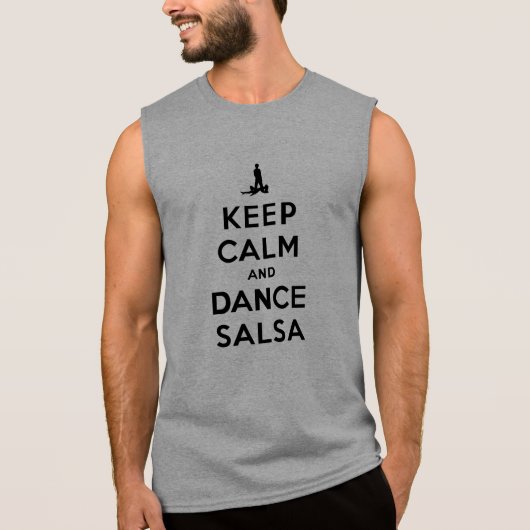 Keep Calm and Dance Salsa Sleeveless Shirt (Front)