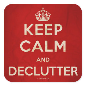 Keep Calm and Declutter Stickers
