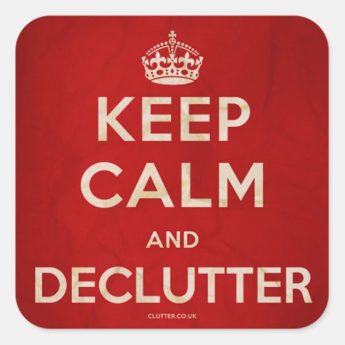 Keep Calm and Declutter Stickers