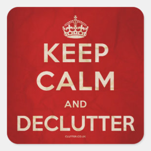 Keep Calm and Declutter Stickers
