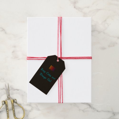 Keep Calm and Design On Customizable Gift Tag