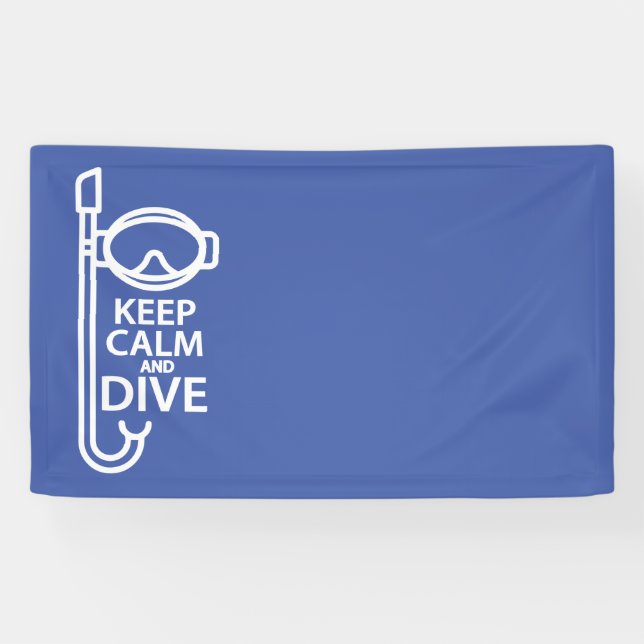 Keep calm and dive banner (Horizontal)