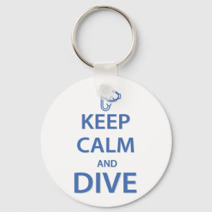Keep calm and dive keychain