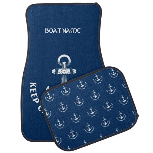 Keep Calm And Dive OnAnchor Navy Blue  Car Floor Mat