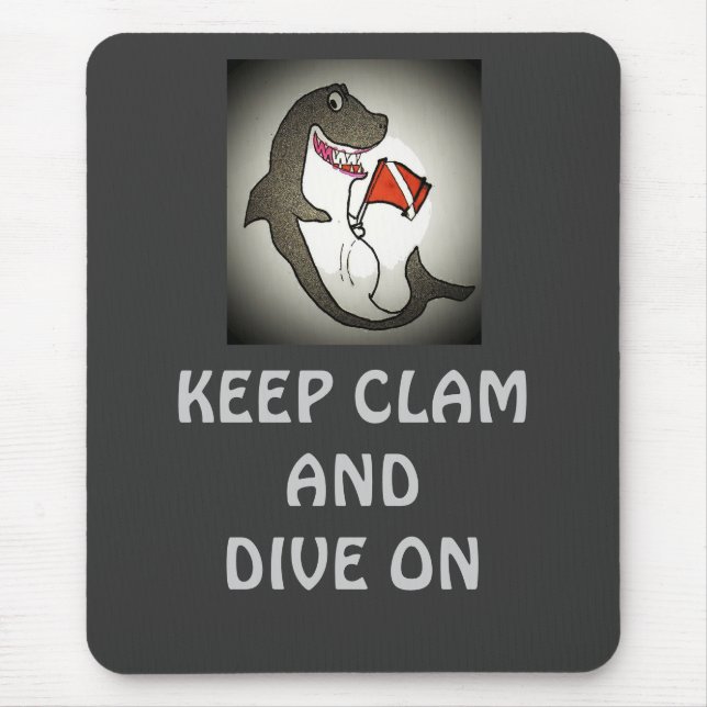 Keep Calm and Dive On Mouse Pad (Front)