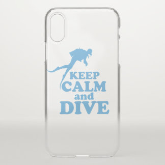 Keep calm and dive iPhone x case