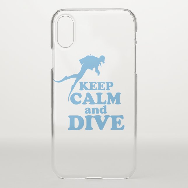 Keep calm and dive uncommon iPhone case (Back)