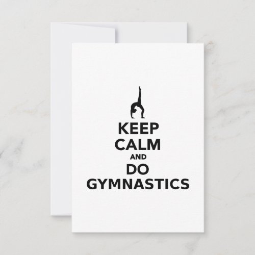 Keep calm and do Gymnastics Invitations