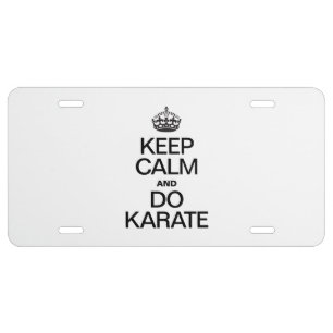 KEEP CALM AND DO KARATE.ai License Plate