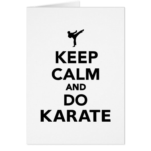 Keep calm and do Karate Cards (Front)