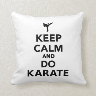 Keep calm and do Karate Throw Pillow