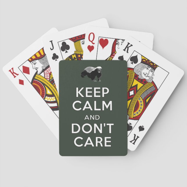 Keep Calm and Don't Care Poker Cards (Back)