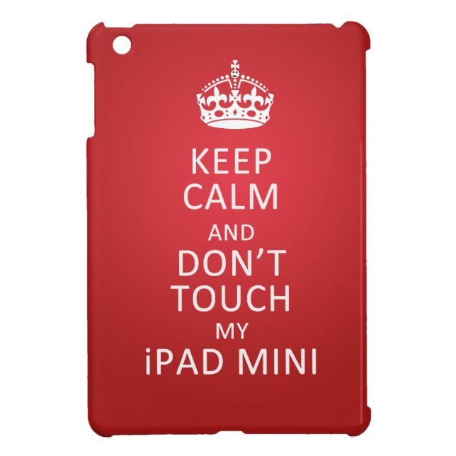 Keep Calm and dont touch my ipad mini Case (Back)