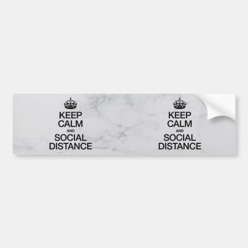 Keep Calm and Dont Touch Your Face Bumper Sticker