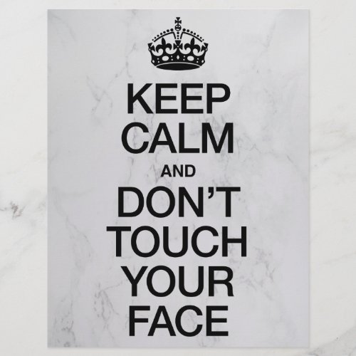 Keep Calm and Dont Touch Your Face Flyer