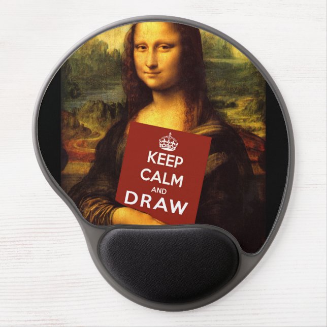 Keep Calm And Draw Gel Mouse Pad (Front)