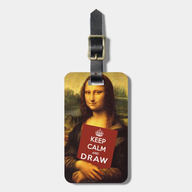 Keep Calm And Draw Luggage Tag (Front Vertical)