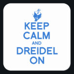 KEEP CALM AND DREIDEL ON SQUARE STICKER<br><div class="desc">Happy Holigays! Shop Holiday Humor, LGBTQ Designs and Funny Christmas Gifts From LGBTShirts.com Shop for Everyone and Browse over 10, 000 LGBTQ Gifts, Holiday Humor, Equality, Slang, & Culture Designs. The Most Unique Gay, Lesbian Bi, Trans, Queer, and Intersexed Apparel on the web. SHOP MORE LGBTQ Designs and Gifts at:...</div>