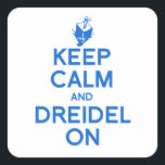KEEP CALM AND DREIDEL ON SQUARE STICKER<br><div class="desc">Happy Holigays! Shop Holiday Humor, LGBTQ Designs and Funny Christmas Gifts From LGBTShirts.com Shop for Everyone and Browse over 10, 000 LGBTQ Gifts, Holiday Humor, Equality, Slang, & Culture Designs. The Most Unique Gay, Lesbian Bi, Trans, Queer, and Intersexed Apparel on the web. SHOP MORE LGBTQ Designs and Gifts at:...</div>