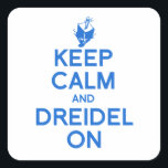 KEEP CALM AND DREIDEL ON SQUARE STICKER<br><div class="desc">Happy Holigays! Shop Holiday Humor, LGBTQ Designs and Funny Christmas Gifts From LGBTShirts.com Shop for Everyone and Browse over 10, 000 LGBTQ Gifts, Holiday Humor, Equality, Slang, & Culture Designs. The Most Unique Gay, Lesbian Bi, Trans, Queer, and Intersexed Apparel on the web. SHOP MORE LGBTQ Designs and Gifts at:...</div>