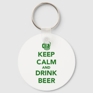 Keep calm and drink beer St. Patricks day Keychain