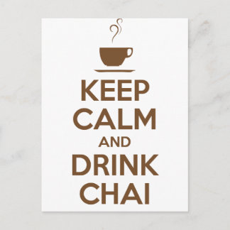 KEEP CALM AND DRINK CHAI POSTCARD