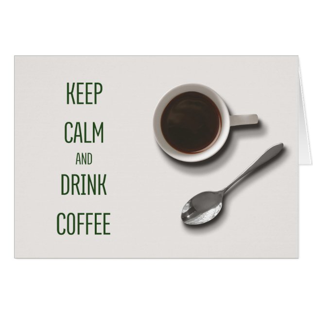 Keep Calm and Drink Coffee Cards (Front Horizontal)