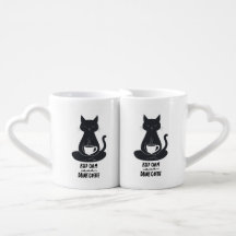 Keep Calm and Drink Coffee, Cat Coffee Mug