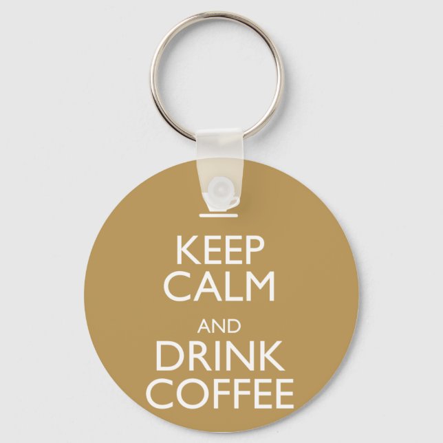 KEEP CALM AND DRINK COFFEE KEYCHAIN (Front)