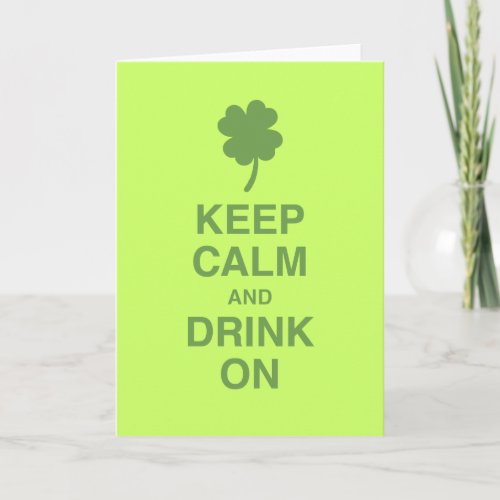 Keep Calm and Drink On Holiday Card
