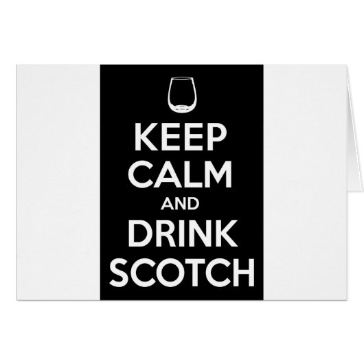 Keep Calm and Drink Scotch Cards (Front Horizontal)